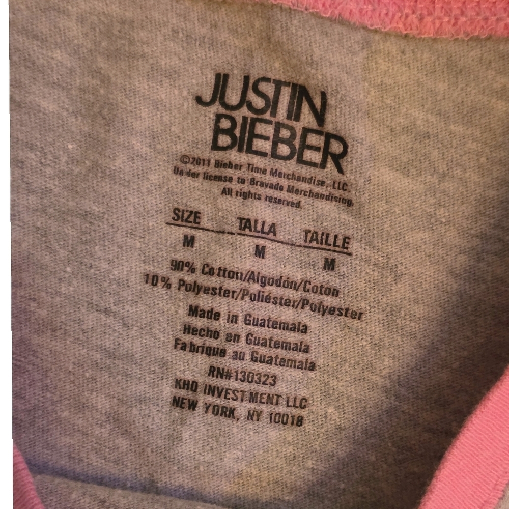 Vintage 2011 Justin Bieber My World" Era Official Concert T Shirt Youth M - Picture 2 of 6